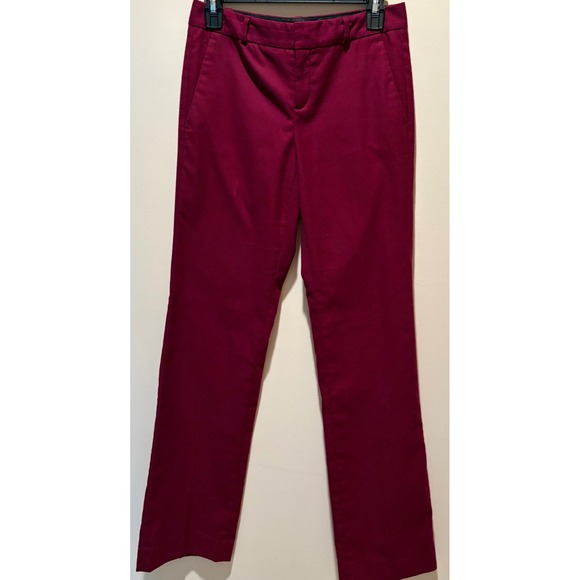 Banana Republic Pants - Banana Republic Logan Dress Pants Burgundy Straight Leg Trousers Womens 0